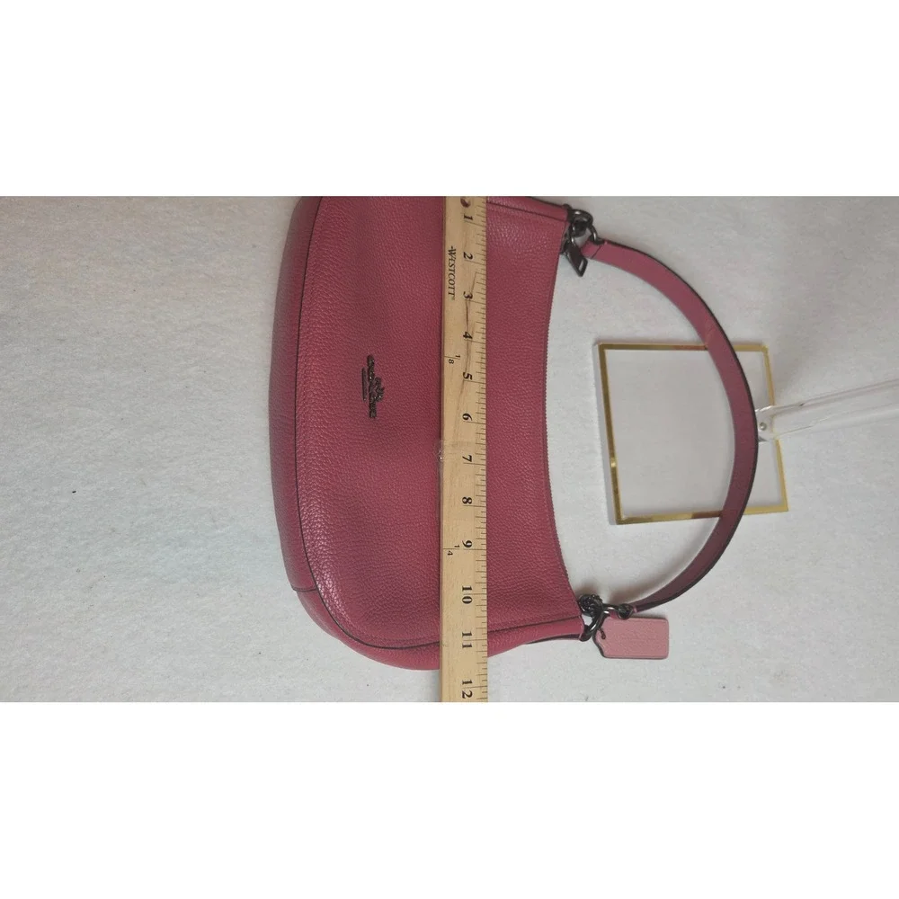 Coach Chaise Crossbody Bag Pink Pebbled Leather Gunmetal Hardware 56819 EUC